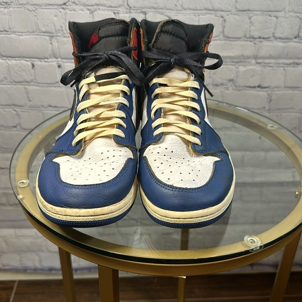 👟 Rare Jordan 1 Retro High Union Los Angeles Storm Blue - Size 11 👟 - Picture 5 of 7